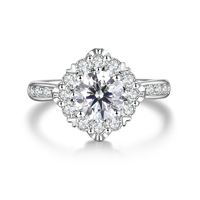 Vintage Elegance Reimagined: 1.05CT VVS1 Premium Diamond Ring | Exquisite Halo Setting & Diamond-Encrusted Band