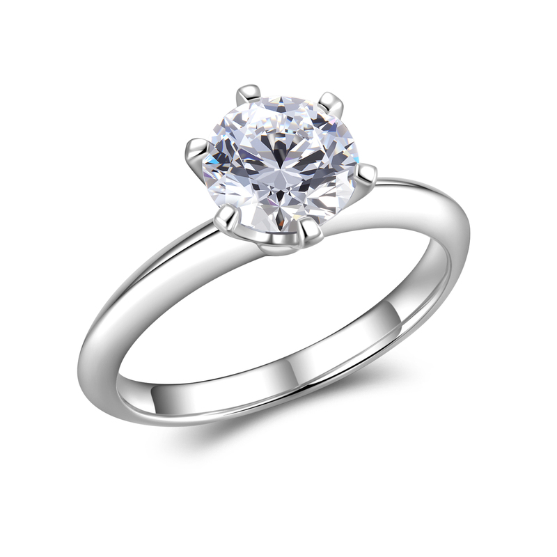 Classic Six-Prong Solitaire Ring | 1.31ct D-VS1 Lab-Grown Diamond | PT950 Platinum Setting