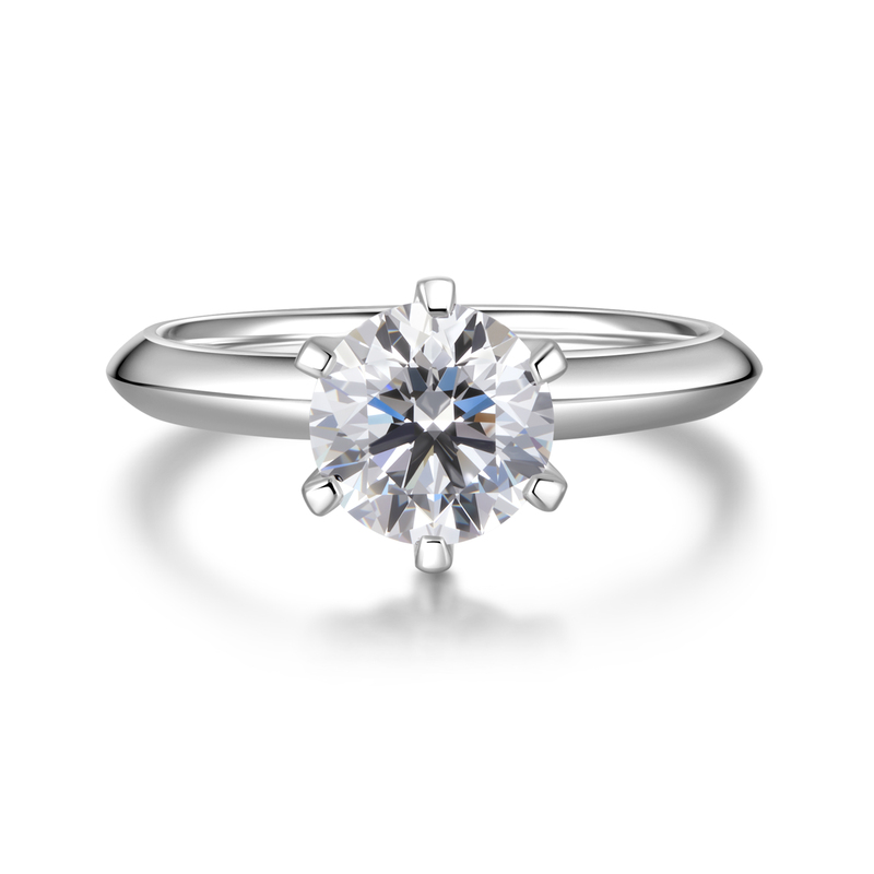 Classic Six-Prong Solitaire Ring | 1.31ct D-VS1 Lab-Grown Diamond | PT950 Platinum Setting