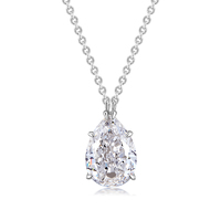 Magnificent 3.07ct. Pear-Cut Lab-Grown Diamond Pendant, D-E Color, VS Clarity, PT950