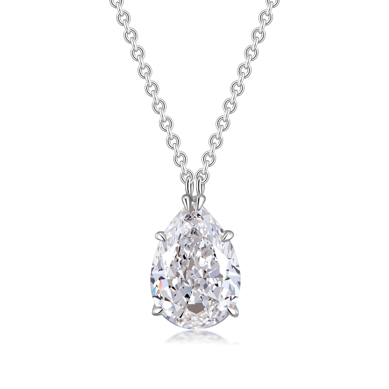 Magnificent 3.07ct. Pear-Cut Lab-Grown Diamond Pendant, D-E Color, VS Clarity, PT950