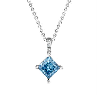Princess Blue Diamond Pendant in 950 Platinum (0.86 ct. tw.)
