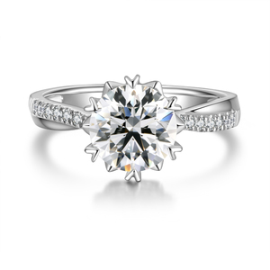 Radiant Snowflake Collection: 2.07CT Premium Diamond Ring in Pt950 Platinum | Exquisite Twisted Band & Master Craftsmanship