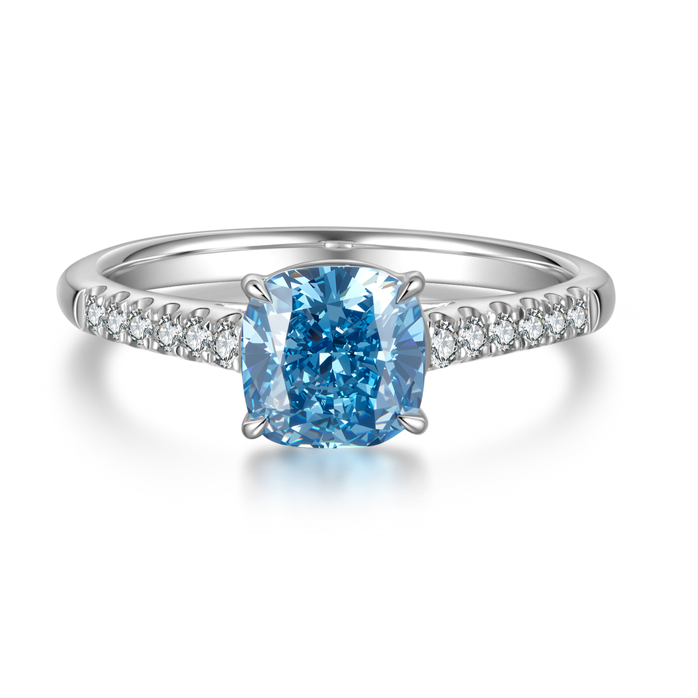 Classic Three-Stone Diamond Ring: Sharp 4-Prong Setting, Customizable Center Stone & Metal
