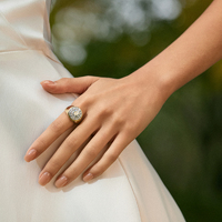 18K Yellow Gold Unisex Diamond Ring | 2.01Ct D-E Color VS | For Men & Women