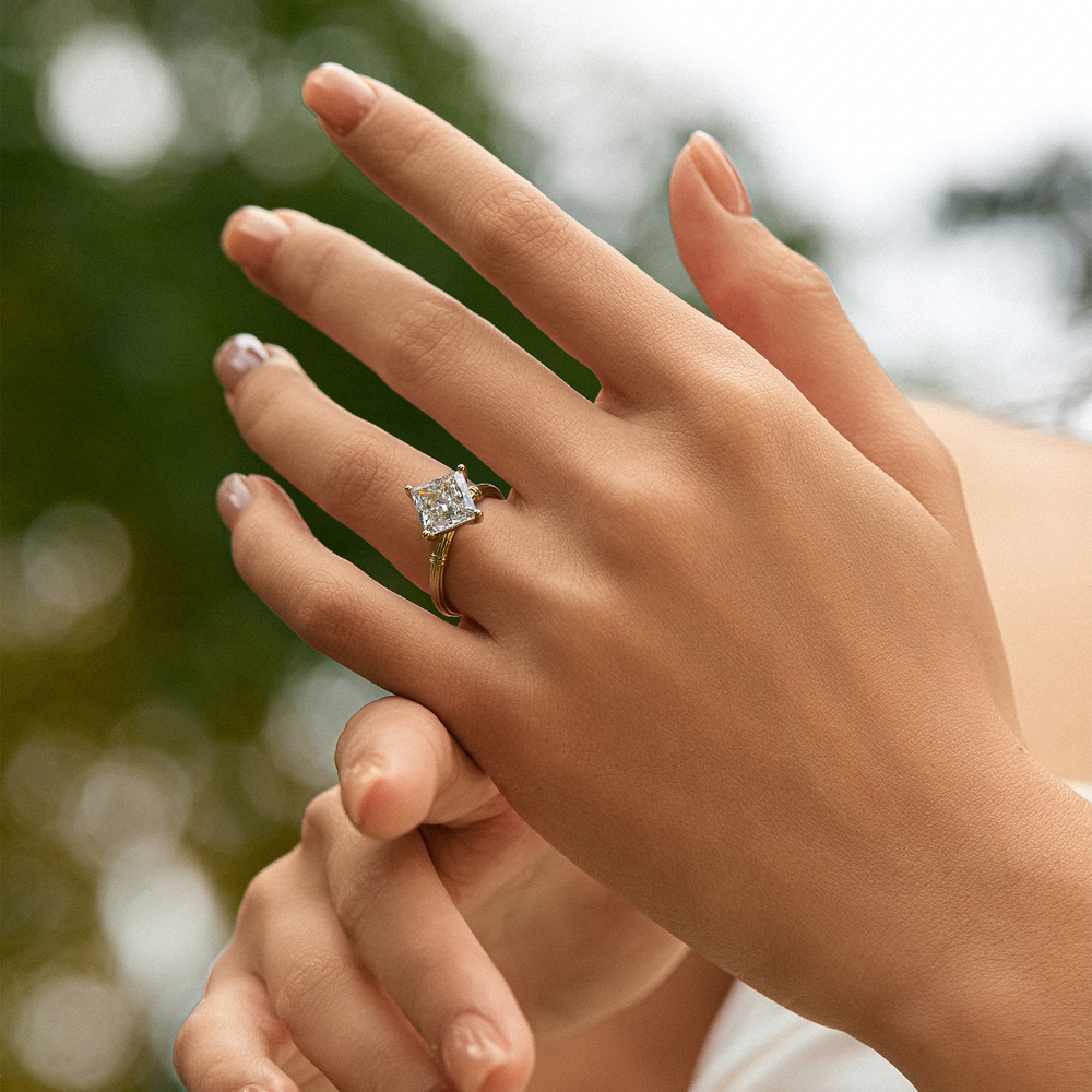 Four-Prong Fireworks | 18K Yellow Gold | Wedding & Legacy Jewelry