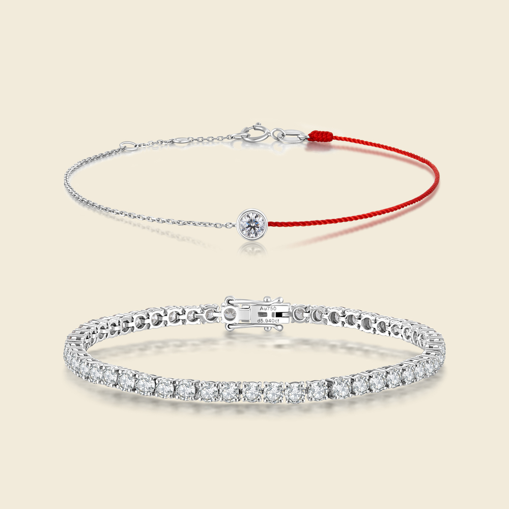 5.94 ct. tw. Full Diamond Tennis Bracelet | 51 Round Cut Diamonds | 18K White Gold