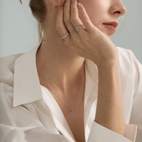 Modern 0.86 ct. tw. Princess-Cut Fancy Blue Lab-Grown Diamond Necklace, VS Clarity, PT950