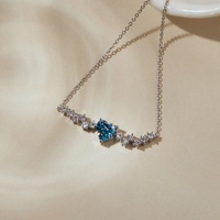 Elegant 1.06 ct. tw. Heart-Shaped Fancy Blue Lab-Grown Diamond Pendant, Crafted in Solid 950 Platinum