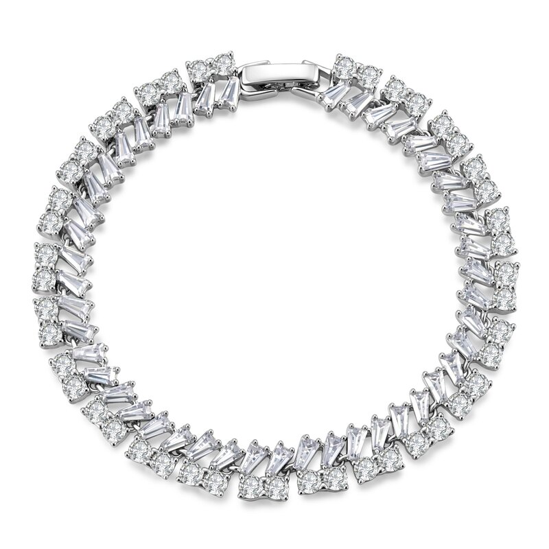 Statement Mosaic Lab-Grown Diamond Tennis Bracelet