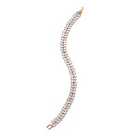 Wide-Band Marquise Lab-Grown Diamond Vine Bracelet | ~12.52 ct. tw. Triple-Row Statement Design in 18K Yellow Gold