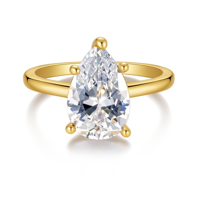 Classic  Pear-Cut Lab-Grown Diamond Solitaire Ring